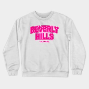 Beverly Hills California Pink Crewneck Sweatshirt